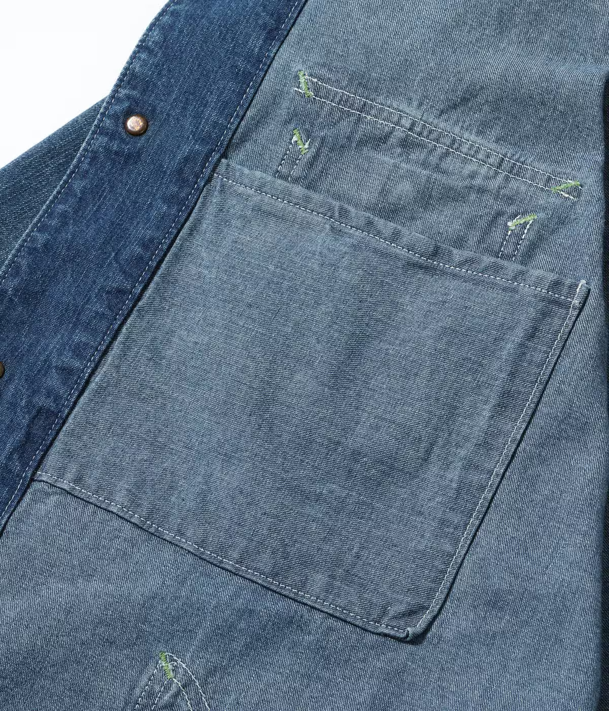 SUGAR CANE 11oz. BLUE DENIM WORK COAT AGED MODEL