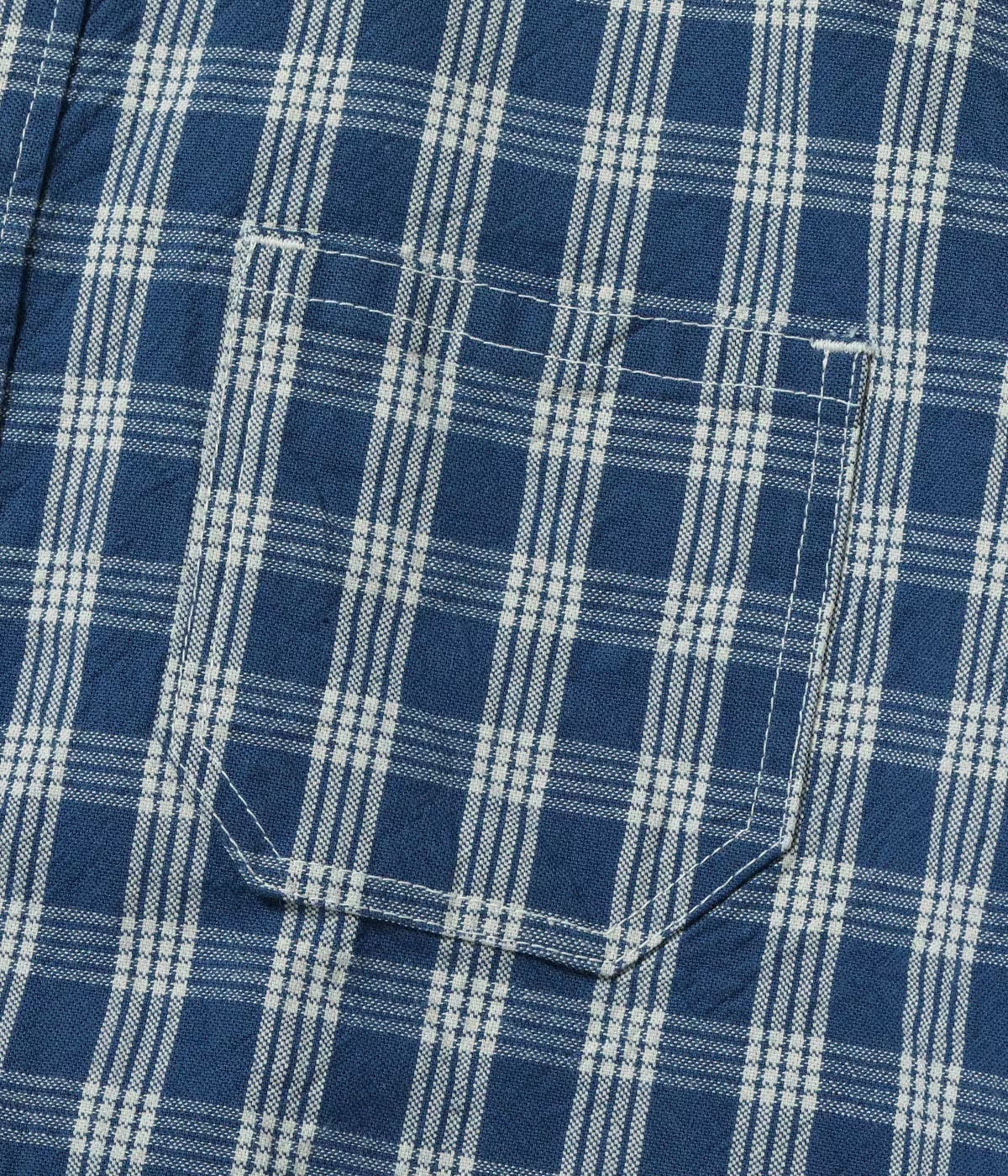 UNION SUPPLY PALAKA CHECK SHIRT BLOUSE - BLUE CHECK