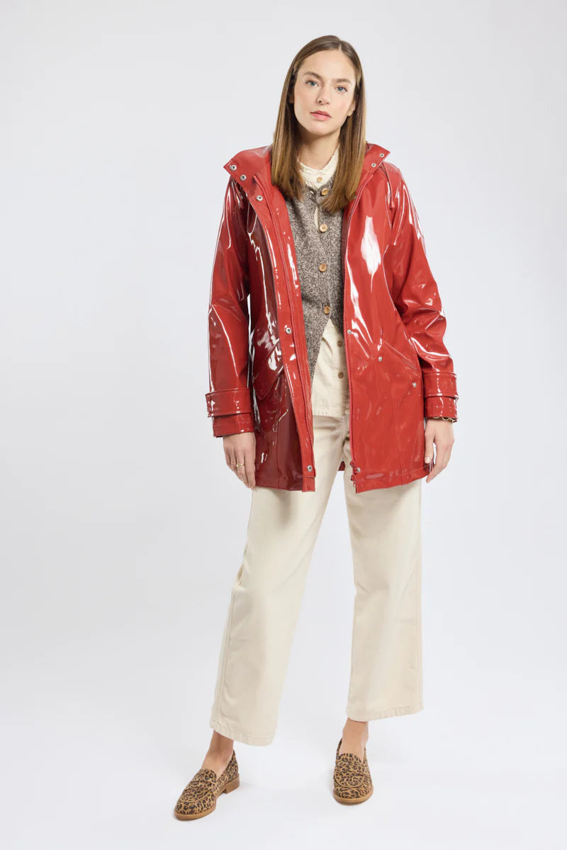 ARMOR LUX LADIES SHINY RAIN JACKET - PASSATA