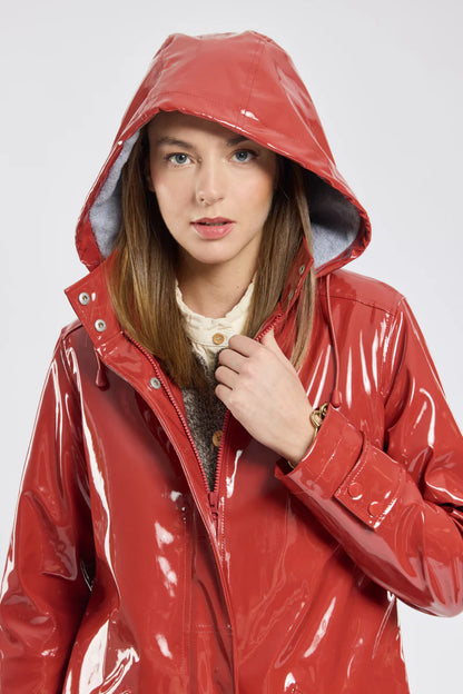 ARMOR LUX LADIES SHINY RAIN JACKET - PASSATA