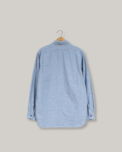 NIGEL CABOURN MAINLINE US NAVY SHIRT - HANK DYEINIG INDIGO