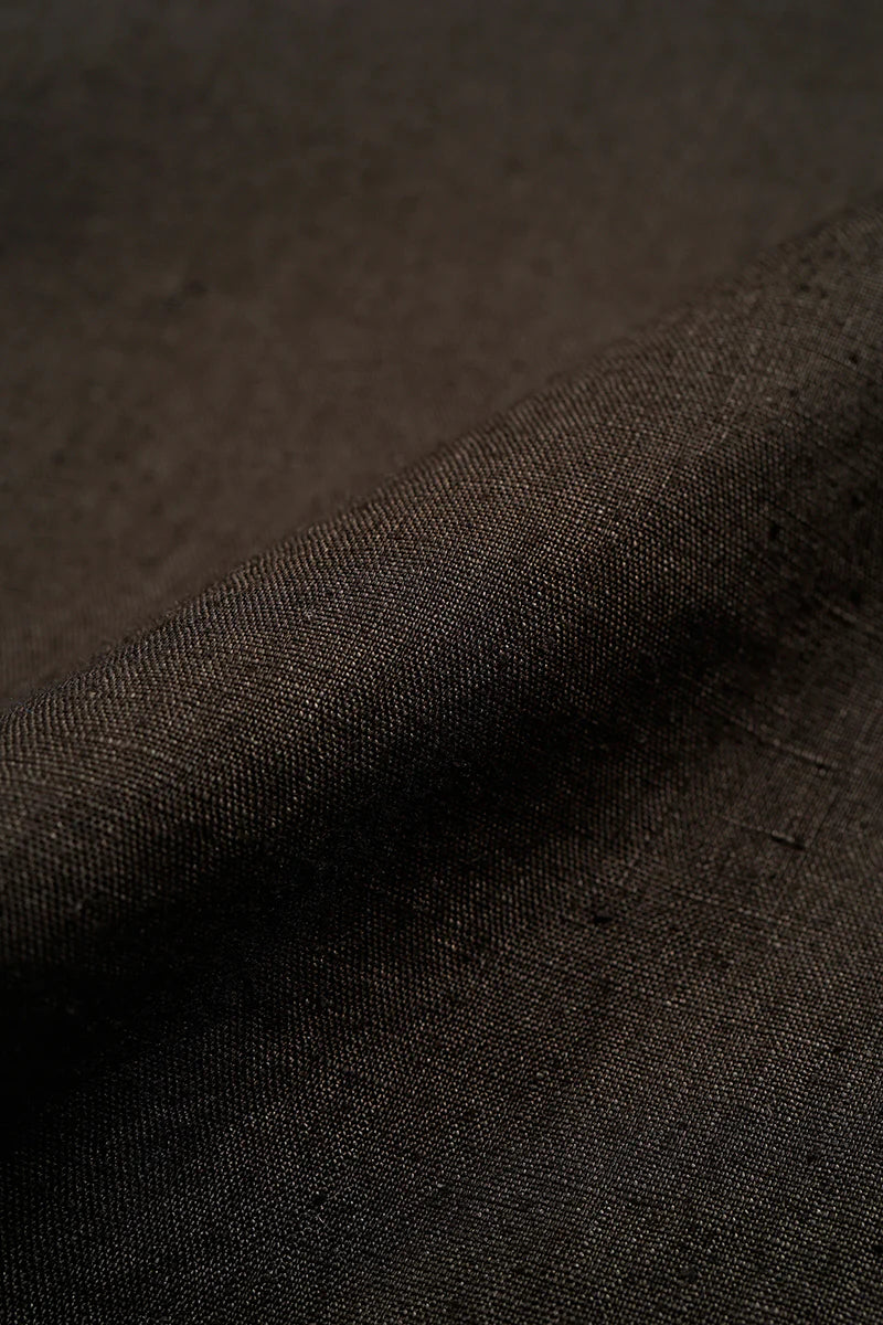 NIGEL CABOURN MAINLINE BRITISH OFFICER SHIRT HEMPHORSE CLOTH - CHARCOAL GREY MKII