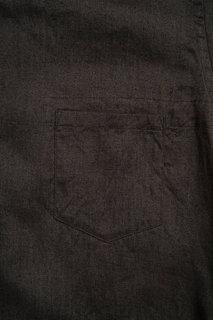NIGEL CABOURN MAINLINE BRITISH OFFICER SHIRT HEMPHORSE CLOTH - CHARCOAL GREY MKII