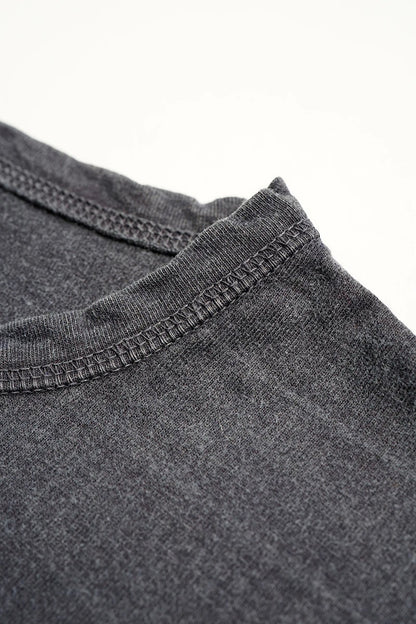 NIGEL CABOURN MAINLINE 40's USMC LONG SLEEVE PIGMENT TEE - DARK NAVY