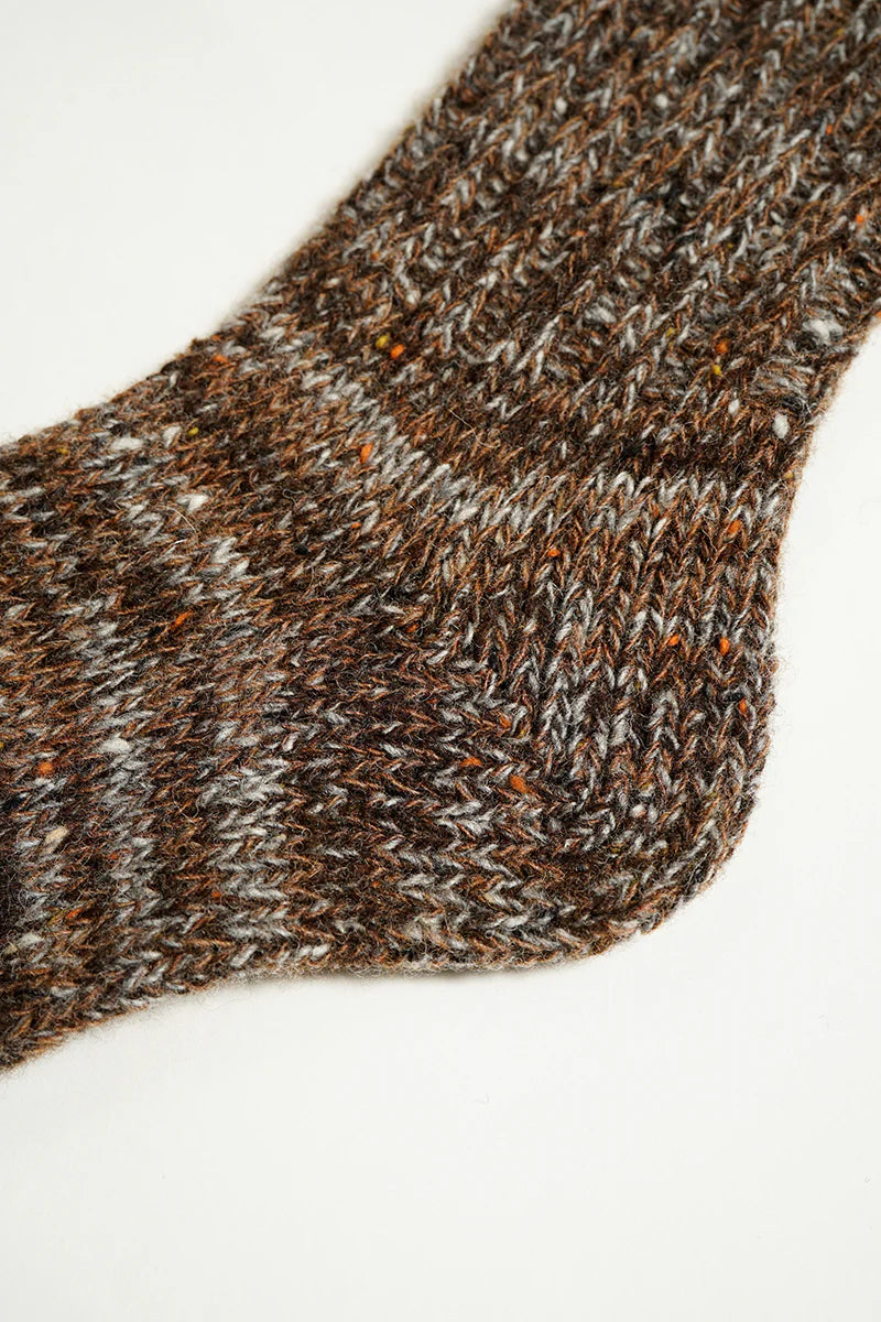 NIGEL CABOURN CAMOUFLAGE SOCKS - BROWN