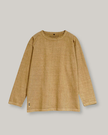 NIGEL CABOURN MAINLINE 40's USMC L/S PIGMENT TEE - KHAKI
