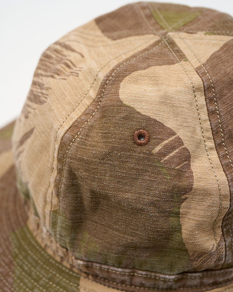 NIGEL CABOURN MAINLINE 40's HAT - FADE CAMO - KHAKI