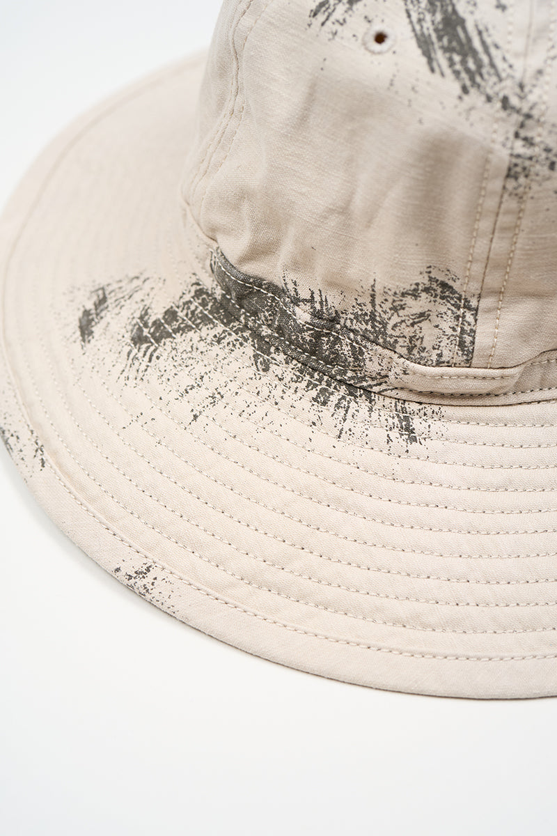 NIGEL CABOURN MAINLINE 40's HAT - FADE CAMO - IVORY