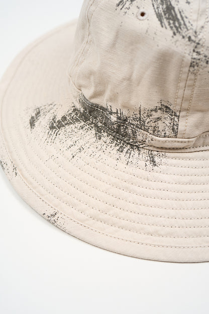 NIGEL CABOURN MAINLINE 40's HAT - FADE CAMO - IVORY