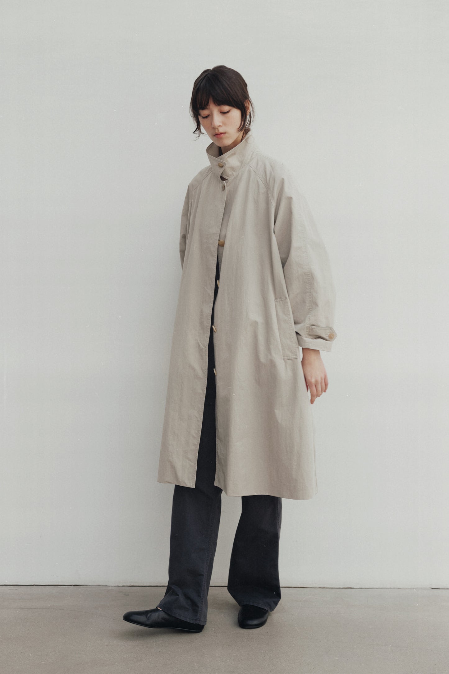 NORTHING WRITTEN CLASSIC OVERSIZED BALMACAAN COAT - BEIGE