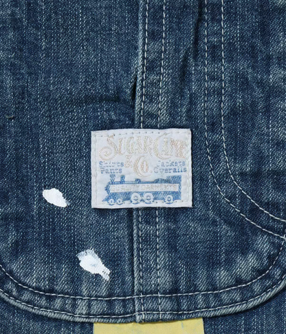 SUGAR CANE 11oz. BLUE DENIM WORK COAT AGED MODEL