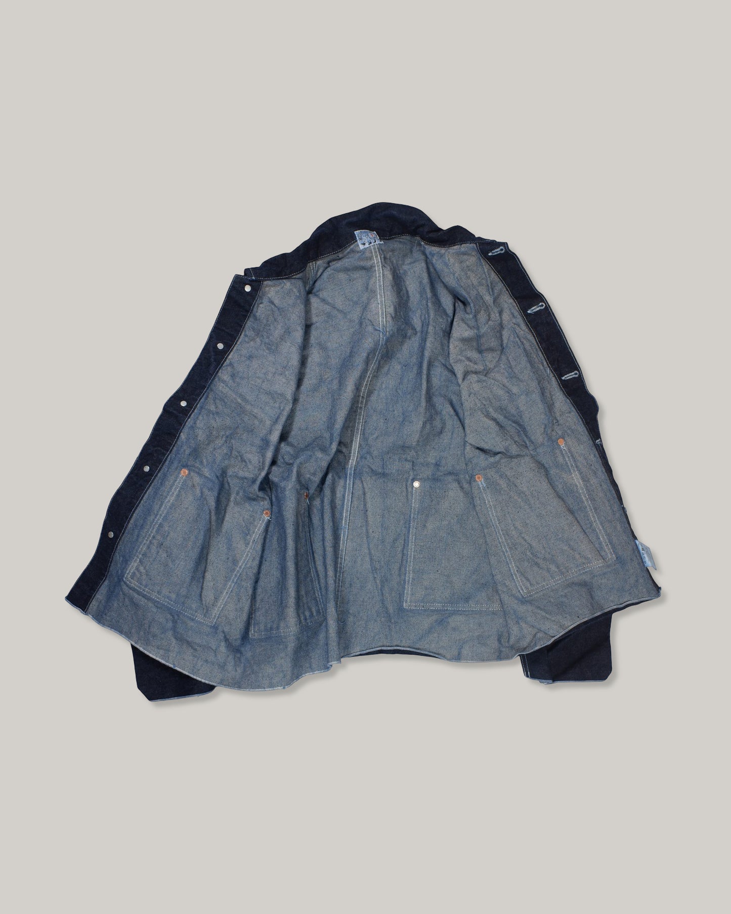 TENDER CROSS CUT JEANS JACKET 16oz SELVAGE DENIM - RINSED