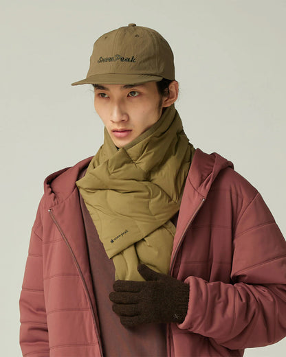 SNOW PEAK SEAMLESS QUILTED DOWN STOLE - OLIVE