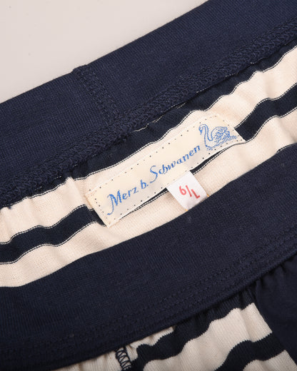 MERZ B SCHWANEN STRIPED UNDER SHORTS 2M55 - INK/ NATURE