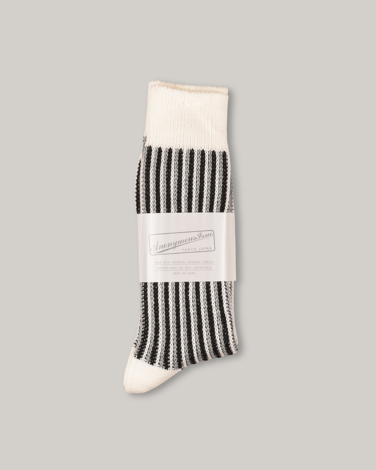 ANONYMOUS ISM JQ STRIPE CREW - OFF WHITE