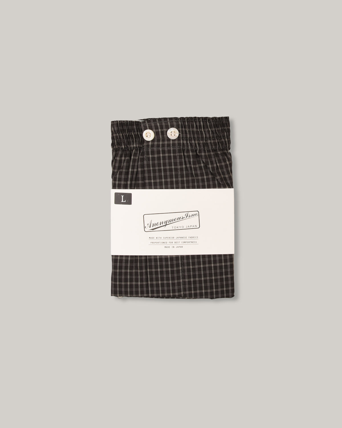 ANONYMOUS ISM MICRO PLAID BOXER - CHARCOAL