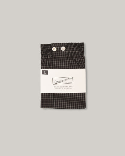 ANONYMOUS ISM MICRO PLAID BOXER - CHARCOAL