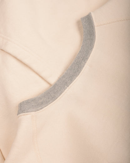 SUN SURF 'RAINBOWS' CREW NECK POCKET SWEATSHIRT - OFF WHITE