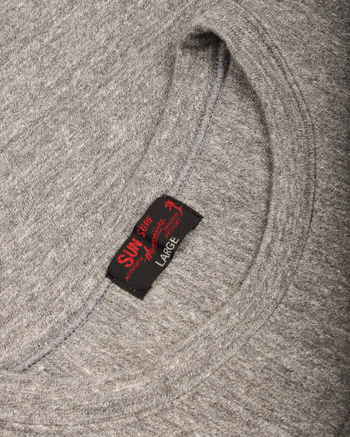 SUN SURF SLUB YARN FOOTBALL T-SHIRT - HEATHER GREY