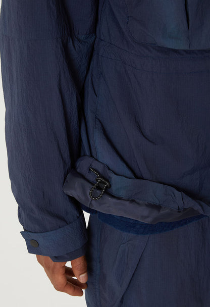 BLUE BLUE JAPAN MARBLE DYED RECYCLED NYLON ANORAK