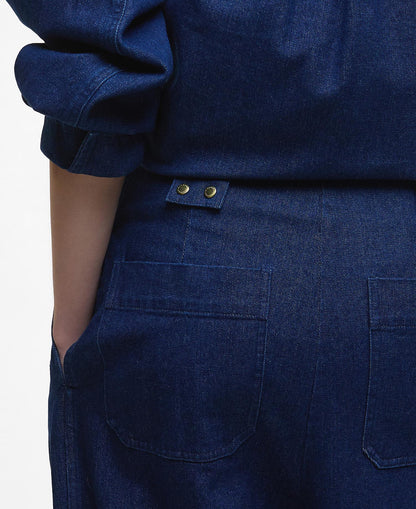 BARBOUR ARLA DENIM WIDE LEG TROUSERS - RINSE WASH