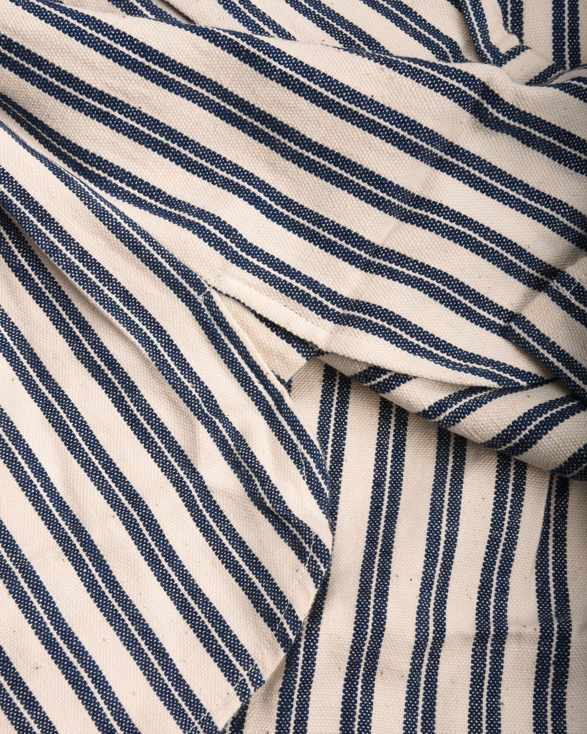 11.11 COTTON STRIPED LOVERS SHIRT - ECRU/ MEDIUM INDIGO