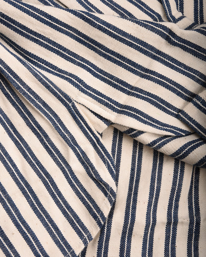 11.11 COTTON STRIPED LOVERS SHIRT - ECRU/ MEDIUM INDIGO
