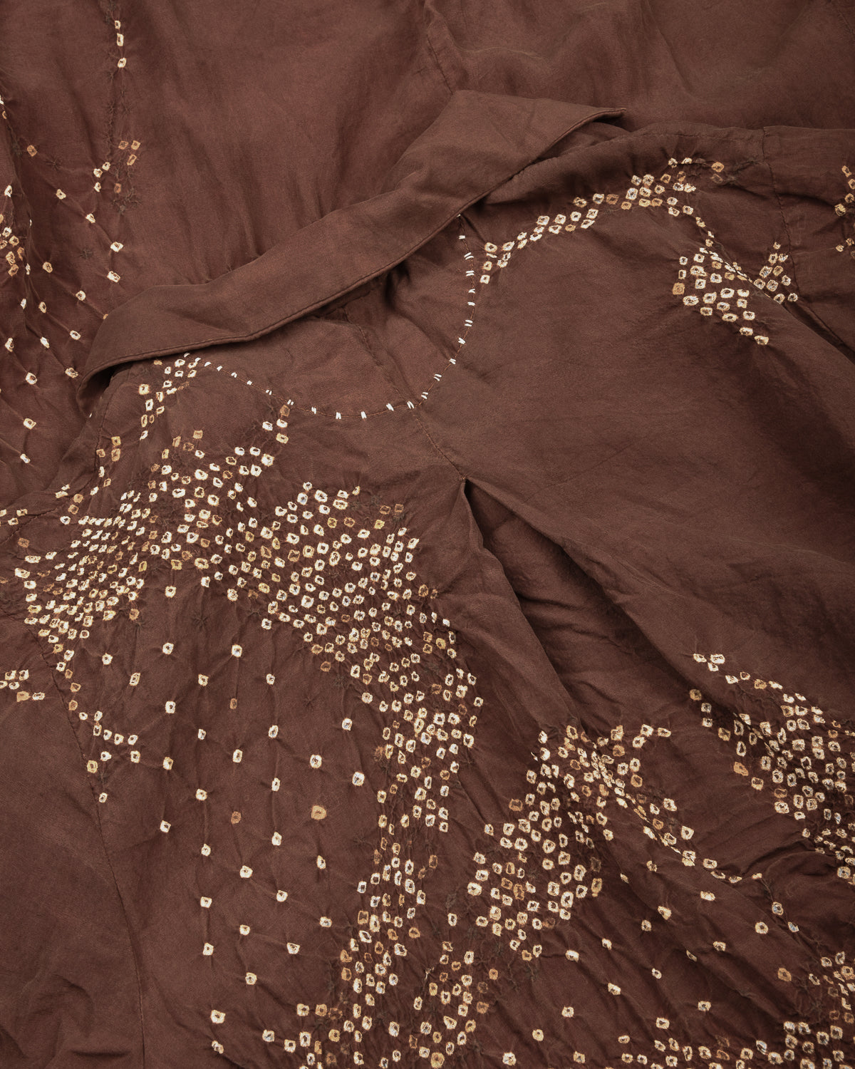 11.11 SILK BANDHANI  DRESS - BURNT UMBER