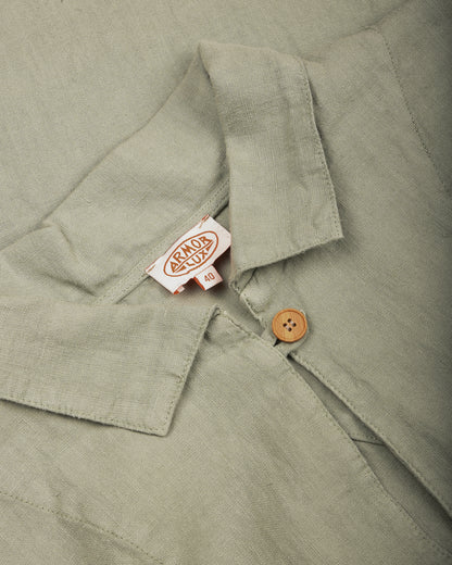 ARMOR LUX HERITAGE LINEN SMOCK DRESS - SHADOW