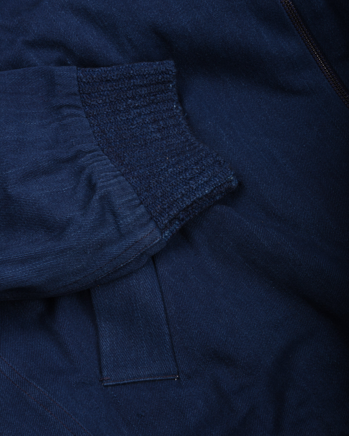 11.11 UNISEX NICK COTTON BOMBER JACKET - INDIGO