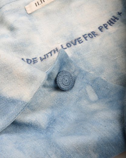 11.11 UNISEX GLEAM COTTON TRUCKER JACKET -  LIGHT INDIGO