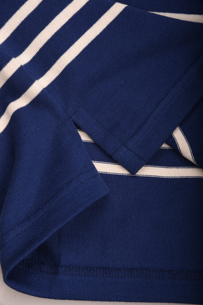 ARMOR LUX LADIES BRETON BOAT NECK SHIRT - TWILIGHT BLUE/ NATURE