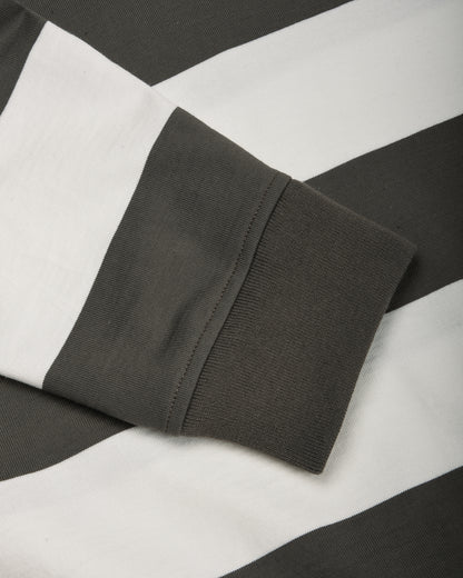 ARMOR LUX WIDE STRIPE LS TEE - CHIMERA/ MILK