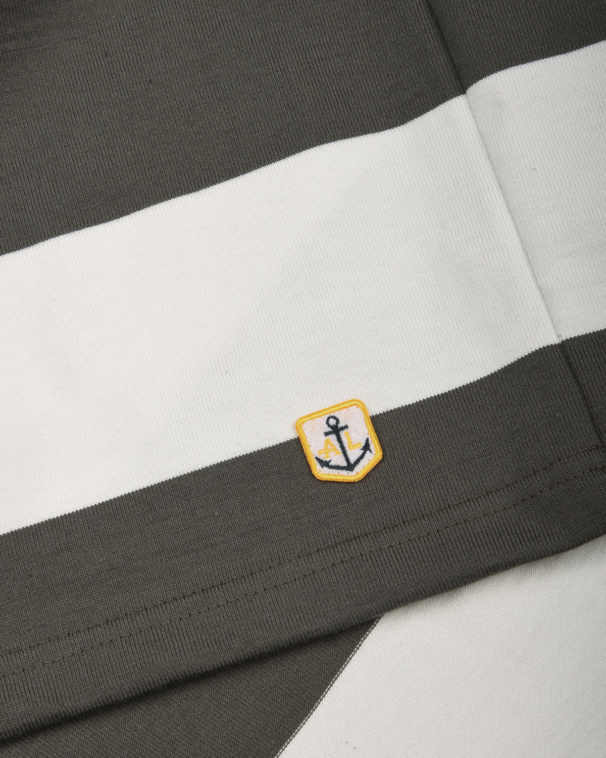 ARMOR LUX WIDE STRIPE LS TEE - CHIMERA/ MILK