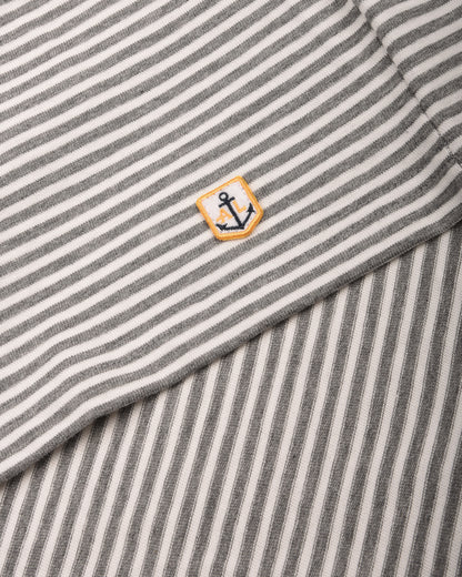 ARMOR LUX HERITAGE STRIPED T-SHIRT - MISTY GREY/ MILK