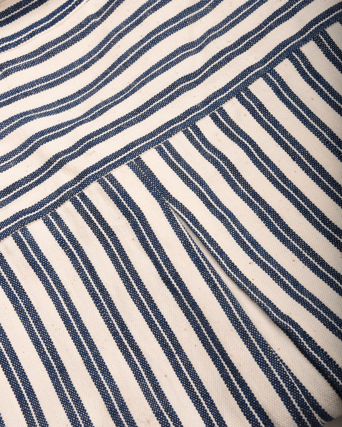 11.11 COTTON STRIPED LOVERS SHIRT - ECRU/ MEDIUM INDIGO