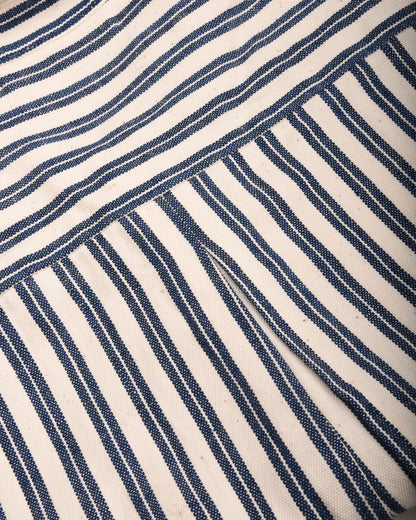 11.11 COTTON STRIPED LOVERS SHIRT - ECRU/ MEDIUM INDIGO