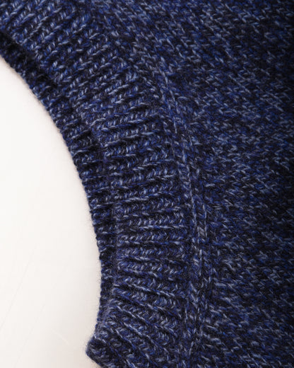 ARMOR LUX SLEEVELESS WOOL VEST - TWILIGHT BLUE MELANGE