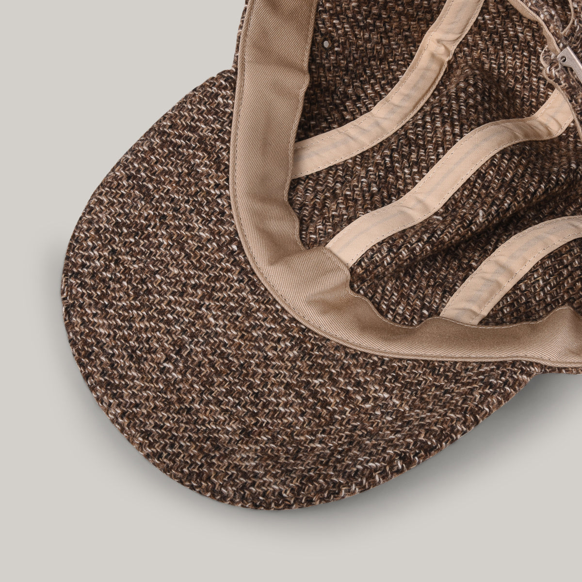 ANONYMOUS ISM TWEED KYOTO CAP - BROWN