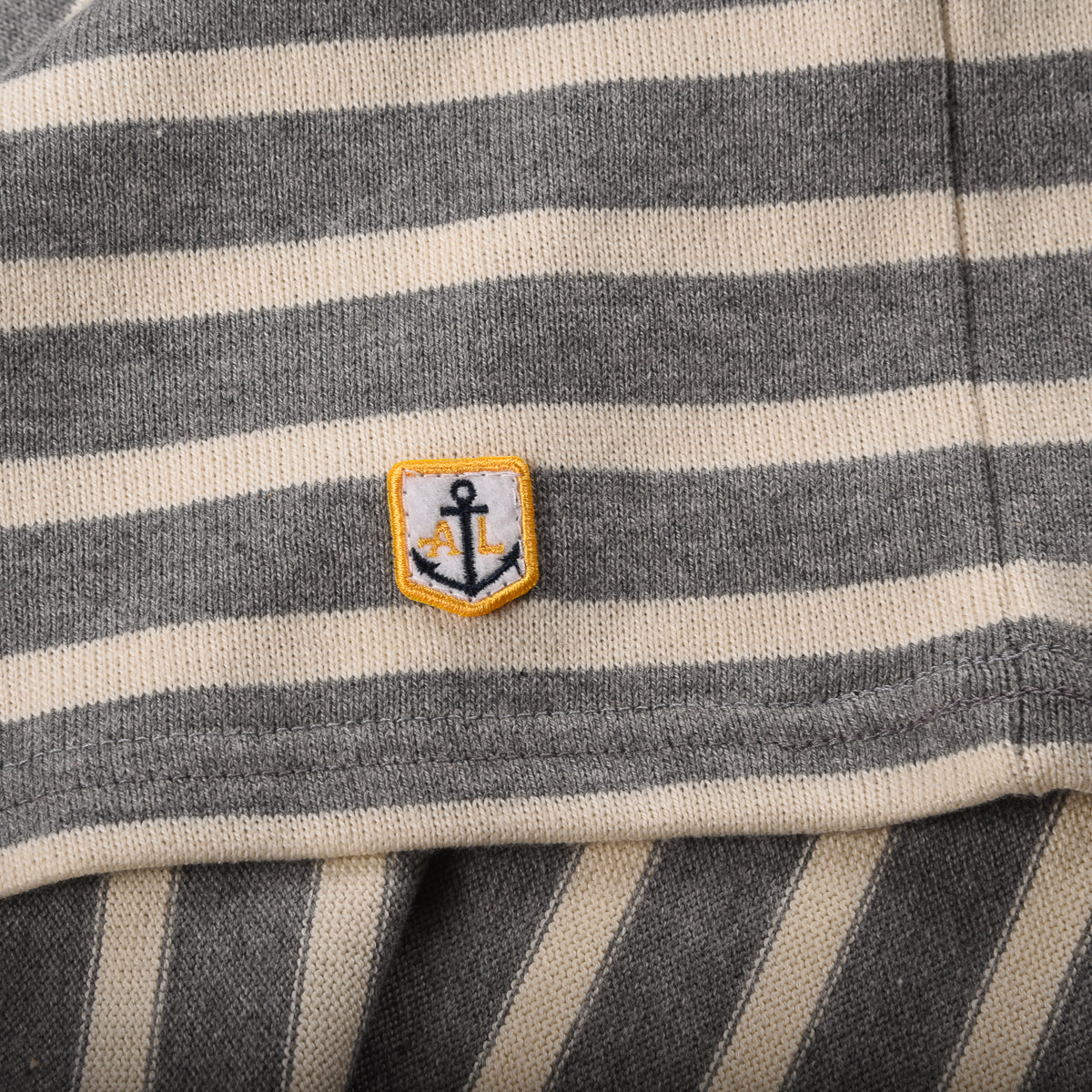 ARMOR LUX HERITAGE BRETON L/S T-SHIRT - MISTY GREY/ WHITE