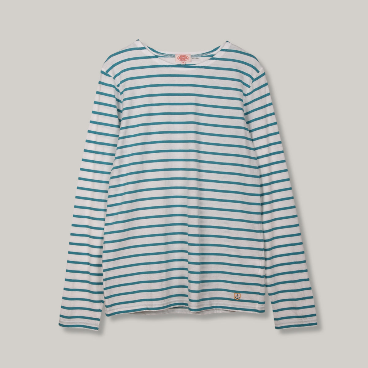 ARMOR LUX HERITAGE BRETON T-SHIRT L/S - MILK/ PAGODA BLUE