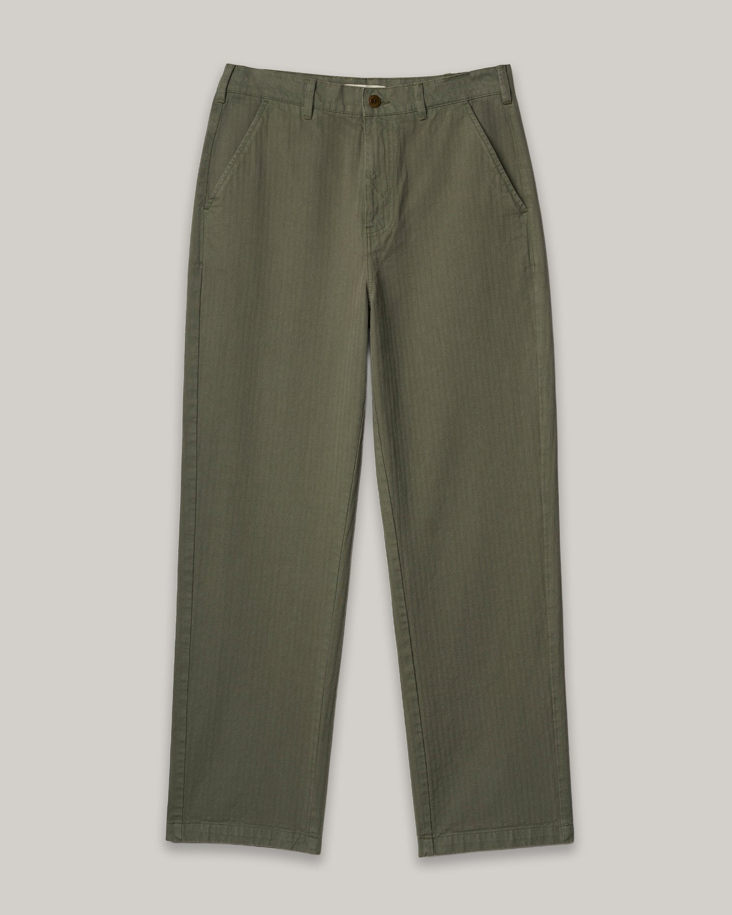 MERZ B. SCHWANEN HERRINGBONE BERLIN PANTS - ARMY