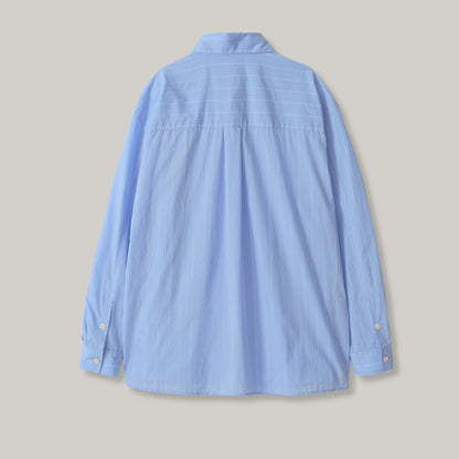 NOTHING WRITTEN TIMON STRIPED COTTON SHIRT - BLUE STRIPE