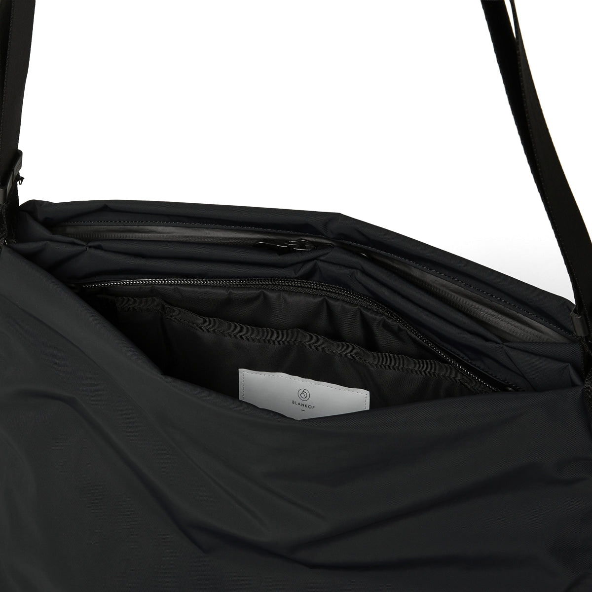 BLANKOF BELLOWS BAG 15 - (M) - BLACK