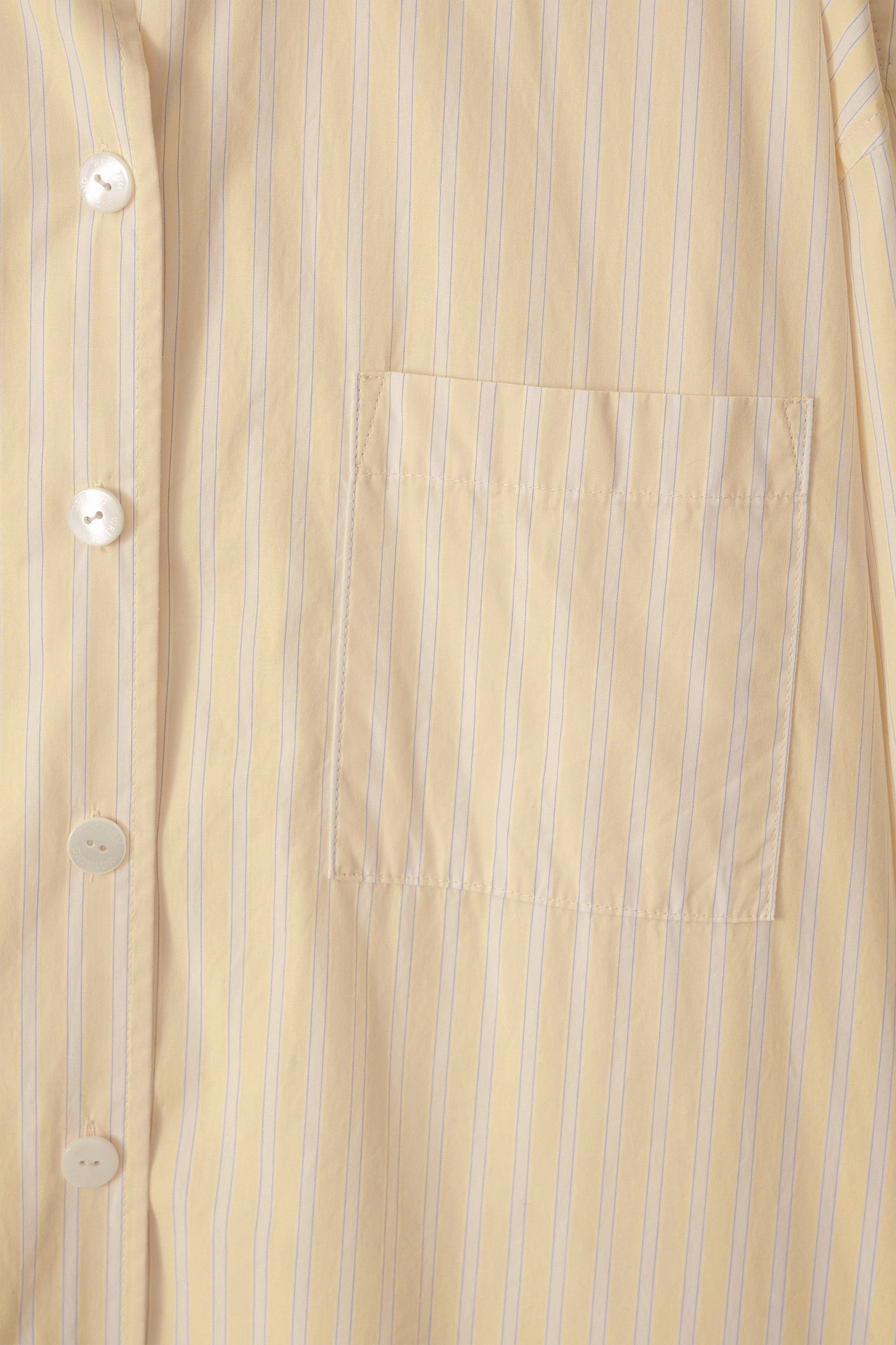 NOTHING WRITTEN TIMON STRIPED COTTON SHIRT - BUTTER