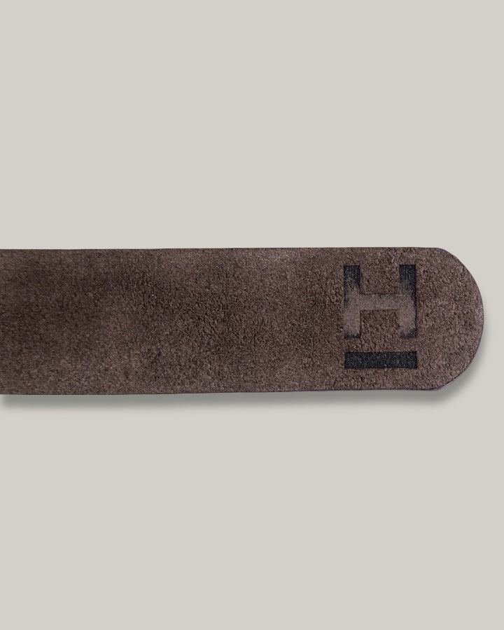 HEIMAT REGATTA BELT - ROUGH OUT LEATHER - WALNUT