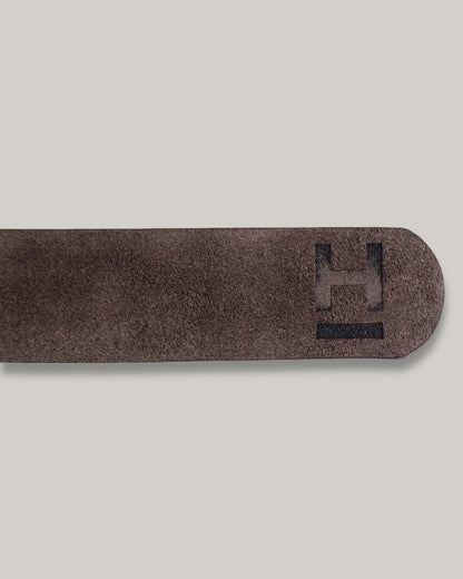 HEIMAT REGATTA BELT - ROUGH OUT LEATHER - WALNUT