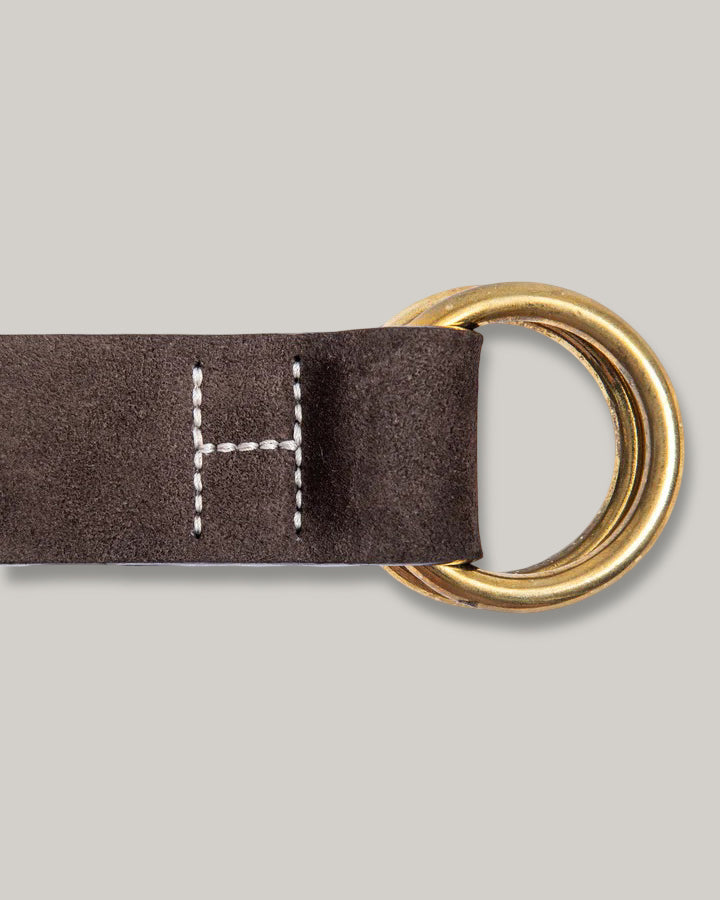 HEIMAT REGATTA BELT - ROUGH OUT LEATHER - WALNUT