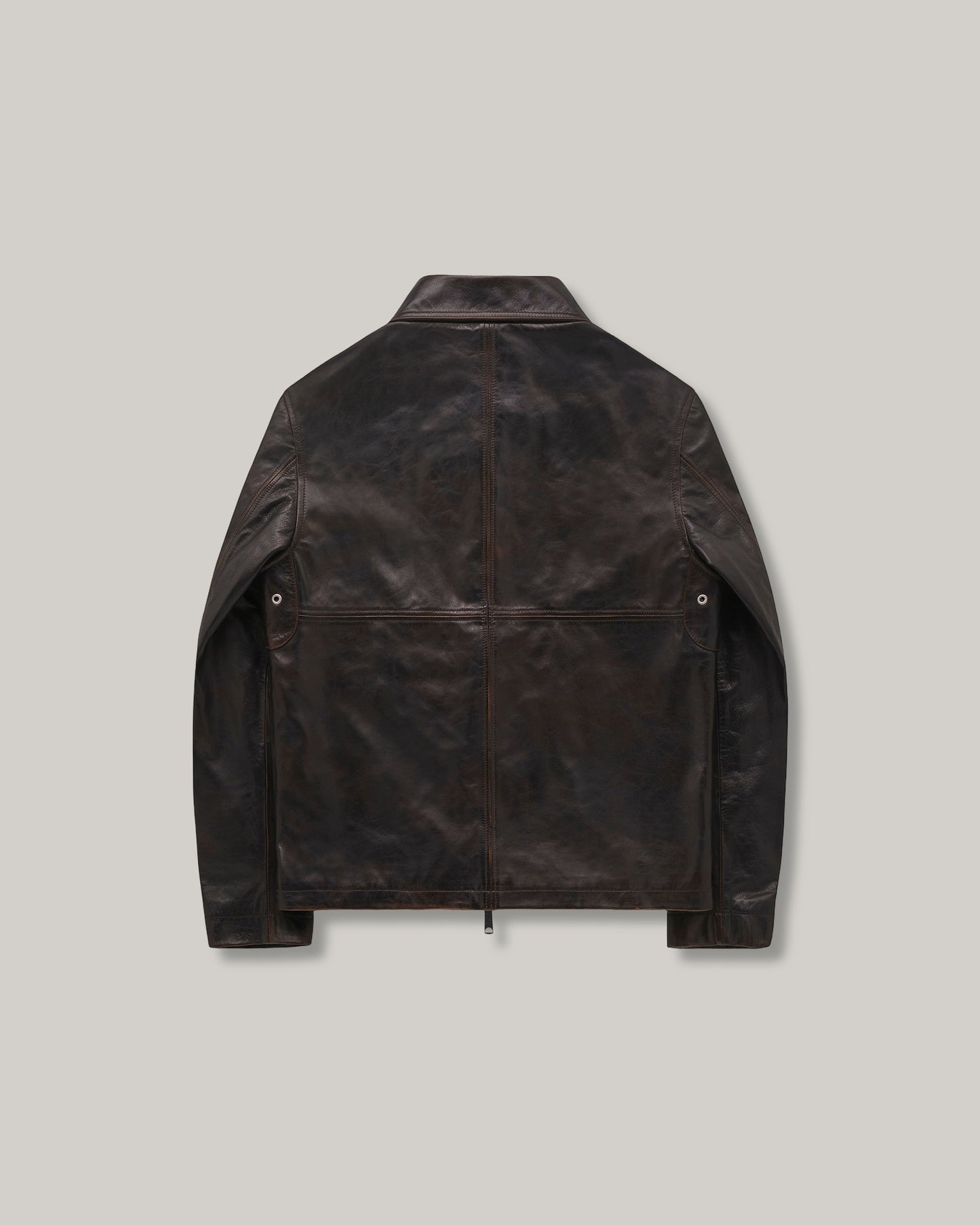 KNICKERBOCKER BENSON LEATHER JACKET - BROWN