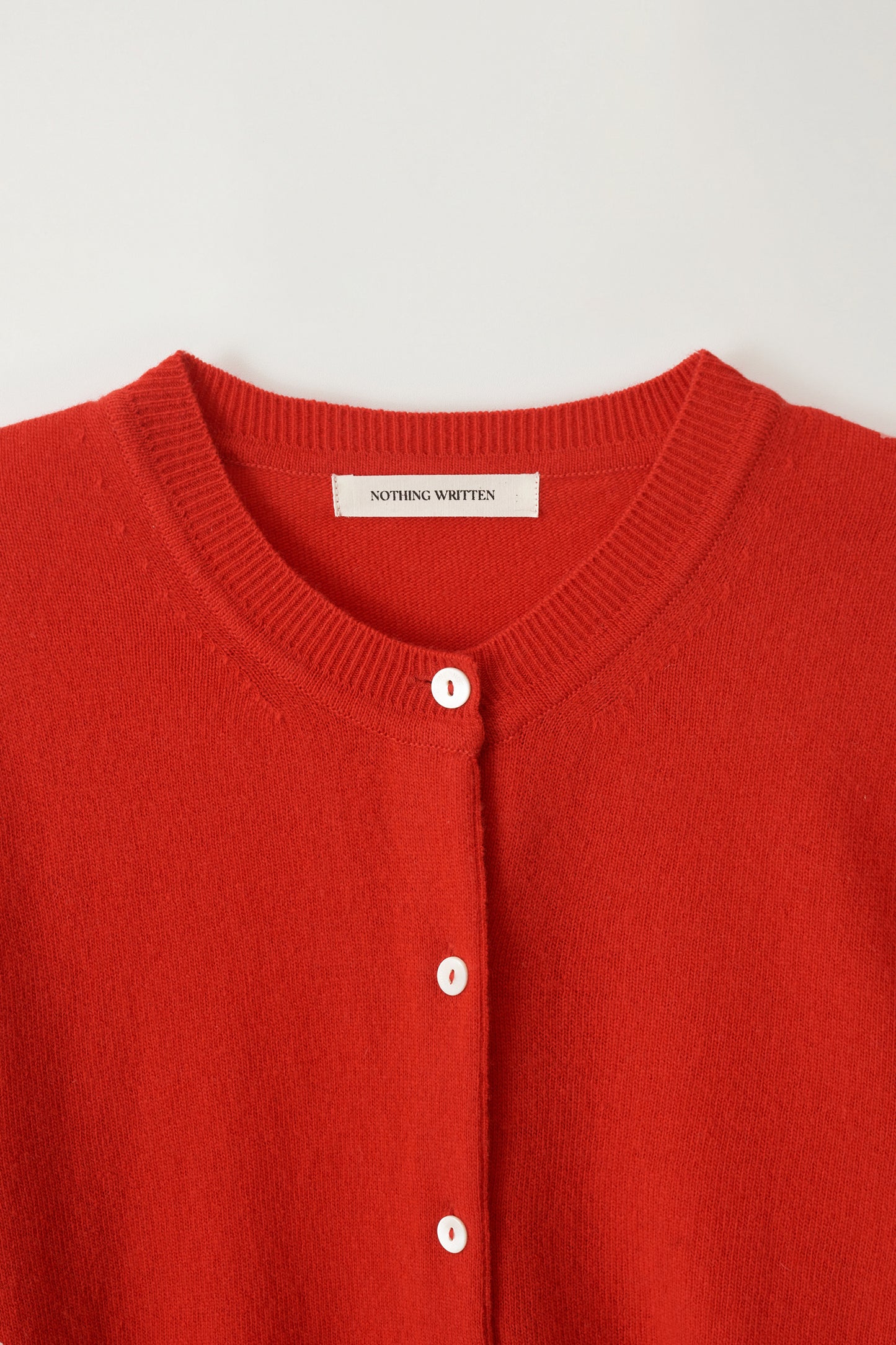 NOTHING WRITTEN EMITT WOOL ROUND CARDIGAN - RED